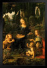 Leonardo Da Vinci Virgin of the Rocks Poster 1483 Madonna Of The Rocks Painting Oil On Panel Stand or Hang Wood Frame Display 9x13