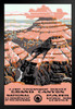 Grand Canyon National Park Retro Travel Art Print Stand or Hang Wood Frame Display Poster Print 9x13