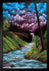 Bob Ross Black Waterfall Art Print Painting Art Print Stand or Hang Wood Frame Display Poster Print 9x13