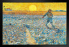 Vincent Van Gogh The Sower 1888 Van Gogh Wall Art Impressionist Painting Style Nature Spring Flower Wall Decor Landscape Field Bouquet Poster Romantic Artwork Stand or Hang Wood Frame Display 9x13