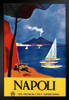 Napoli Naples Italy Seaside Resort Boating Vintage Travel Art Print Stand or Hang Wood Frame Display Poster Print 9x13