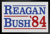 Reagan Bush 84 Campaign Poster Ronald Reagan George Bush 1984 Campaign Art Picture No Glare Wood Frame Display 9x13