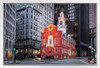 Iconic Old State House Boston Massachusetts Photo Photograph White Wood Framed Poster 20x14