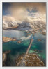 Lofoten Islands in Norway Aerial View Photo Photograph White Wood Framed Poster 14x20