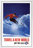 Aspen Colorado Skiing See The USA Retro Travel White Wood Framed Poster 14x20