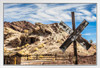 Abandoned Railroad Sign Ghost Town Bodie California Photo White Wood Framed Poster 20x14