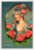 Rosette by Renee Biertempfel Fantasy Art White Wood Framed Poster 14x20