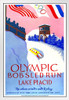 Olympic Bobsled Run Lake Placid Travel Retro Vintage WPA Art Project White Wood Framed Poster 14x20