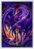 Dragonblade Netherblade Purple Dragon by Ruth Thompson Fantasy Poster Nina Nylander White Wood Framed Art Poster 14x20