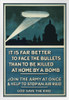 It Is Far Better To Face The Bullets World War II White Wood Framed Poster 14x20