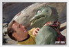 Star Trek Captain Kirk Fights Gorn Arena The Original Series TOS TV Television Episode Merchandise White Wood Framed Poster 14x20