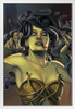 Medusa Snake Head Greek Monster Gorgon by Vincent Hie White Wood Framed Poster 14x20