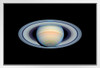 Saturn Rings Planet Solar System Outer Space White Wood Framed Poster 20x14