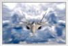 FA 18 Hornet Supersonic Combat Jet in Deep Blue Sky Photo Photograph White Wood Framed Poster 20x14