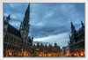 Brussels Town Hall and Bread House in Grand Place Photo Photograph White Wood Framed Poster 20x14