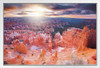 Sunrise at Bryce Canyon National Park Utah Photo Photograph White Wood Framed Poster 20x14