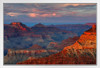 Grand Canyon National Park Mather Point Sunset Photo Photograph White Wood Framed Art Poster 20x14