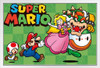 Super Mario Chase Video Game Gaming White Wood Framed Poster 20x14