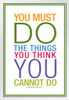 Eleanor Roosevelt You Must Do Things You Think You Cannot Color White Wood Framed Poster 14x20