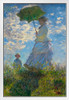 Claude Monet Woman with a Parasol Madame Monet and Her Son Impressionist Art Posters Claude Monet Prints Landscape Painting Claude Monet Canvas Wall Art French White Wood Framed Art Poster 14x20