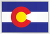 Colorado State Flag White Wood Framed Poster 14x20