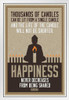 Thousands of Candles Happiness Buddha Famous Motivational Inspirational Quote White Wood Framed Poster 14x20