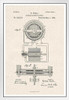 Electro Magnetic Motor Nikola Tesla Official Patent Diagram White Wood Framed Poster 14x20