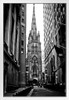 Trinity Church From Wall Street Lower Manhattan New York City NYC Photo Photograph White Wood Framed Poster 14x20