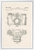 Sauer Vintage Camera 1962 Official Patent Diagram White Wood Framed Art Poster 14x20