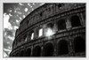 Sun Through The Colosseum Rome Italy Amphitheatre Artistic Fine Art Photograph White Wood Framed Poster 20x14