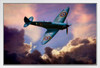 Spitfire Clouds by Chris Lord Photo Photograph White Wood Framed Art Poster 14x20