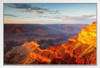 Sunset over South Rim of Grand Canyon National Park Photo Photograph White Wood Framed Poster 20x14