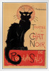 Le Chat Noir The Black Cat Bohemian Montmartre District Paris Vintage Advertisement White Wood Framed Poster 14x20