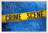 Crime Scene Tape Fingerprint Background Forensic Science Classroom Teacher Teaching Law Enforcement White Wood Framed Poster 20x14