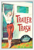 Trailer Trash Pinup Girl Retro Humor Vintage Sexy Girls Women Hot Real Woman Model Models Voluptuous Lesbian Adult Pics Burlesque Babes Curvy Poses Kissing White Wood Framed Art Poster 14x20