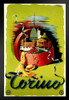 Torino Italy Vintage Illustration Travel Cool Wall Decor Art Print Black Wood Framed Poster 14x20