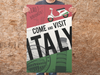 Visit Italy Travel Tourism Poster Vintage Travel Flag Wall Decor Scooter Wall Art Poster Rome Venice Modern Decor for Room Home Office Coffee Bar Tourist Retro Cool Wall Decor Art Print Poster 12x18