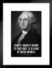 President George Washington Liberty Famous Motivational Inspirational Quote Portrait Teamwork Inspire Quotation Gratitude Positivity Motivate Sign Word Art Matted Framed Art Wall Decor 20x26