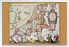 Leo Belgicus Netherlands Luxembourg Belgium Northern France Antique Style Map White Wood Framed Poster 20x14