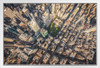 Bryant Park Midtown Manhattan Buildings Skyline Aerial Photo White Wood Framed Poster 20x14