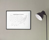 Map Of The United States Coloring Sheet Poster US USA Maps For Kids Family Activity Black White Educational Homeschool Geography Color Your Own Cool Wall Art Print Poster 36x24