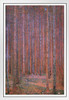 Gustav Klimt Fir Forest Poster Tannenwald Trees Painting 1918 Austrian Symbolist Painter White Wood Framed Art Poster 14x20