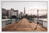 Pier 7 in San Francisco California Photo Photograph White Wood Framed Poster 20x14