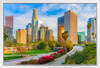 Los Angeles California Downtown Skyline Photo Photograph White Wood Framed Poster 20x14
