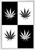 Marijuana Four Weed Pot Cannabis Joint Blunt Bong Leaves Pop Art Black And White White Wood Framed Poster 14x20