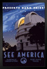 McDonald Observatory Preserve Dark Skies by Sandra Preston Fort Davis Texas Creative Action Network See America National Parks Travel Retro Vintage Black Wood Framed Art Poster 14x20