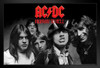 AC/DC Highway to Hell B&W Music Rock Band Classic Retro Vintage Black Wood Framed Art Poster 14x20