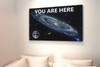 You Are Here Galaxy Retro Solar System Human Earth Location in Outer Space Universe Constellation Walls Hubble Prints Planets Cool Wall Decor Art Print Poster 36x24