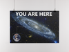 You Are Here Galaxy Retro Solar System Human Earth Location in Outer Space Universe Constellation Walls Hubble Prints Planets Cool Wall Decor Art Print Poster 36x24