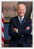 Joe Biden Official Portrait Photo White Wood Framed Poster 14x20